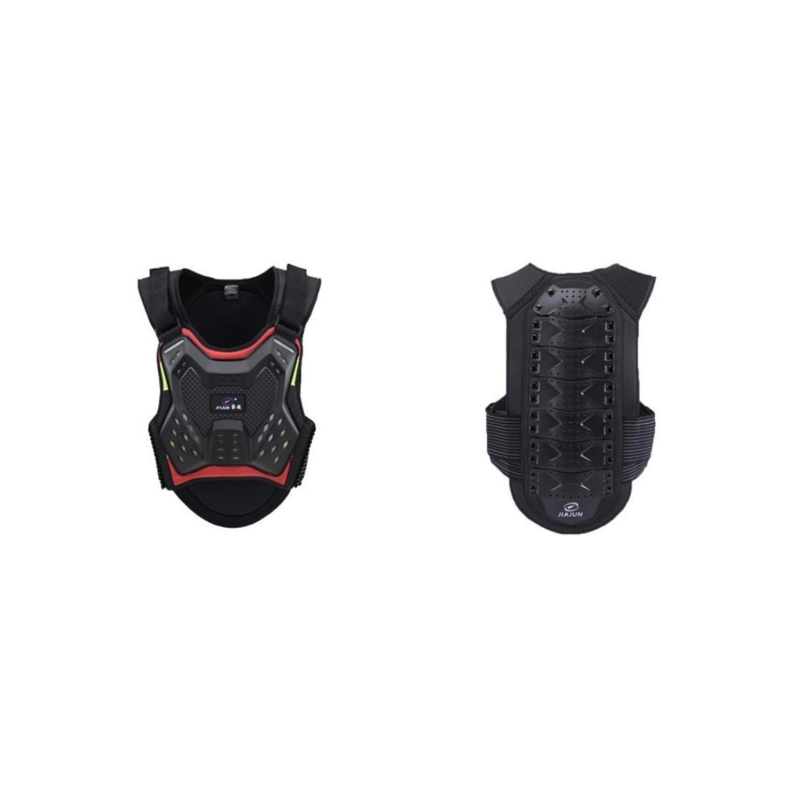 Milageto Pettorina Protettiva Motocross Gilet Armatura Uomo Donna Vestito Torace Schiena Protezione Leggera Fasce Regolabili Materiale Resistente Adatto a, M