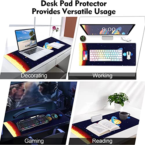 Qizlar Extended Gaming Mouse Pad (800mm x 300mm x 3mm) Extra Large Gaming Mouse Mat for Gamer, Waterproof Office Desktop Mat (Planets) - Image 8