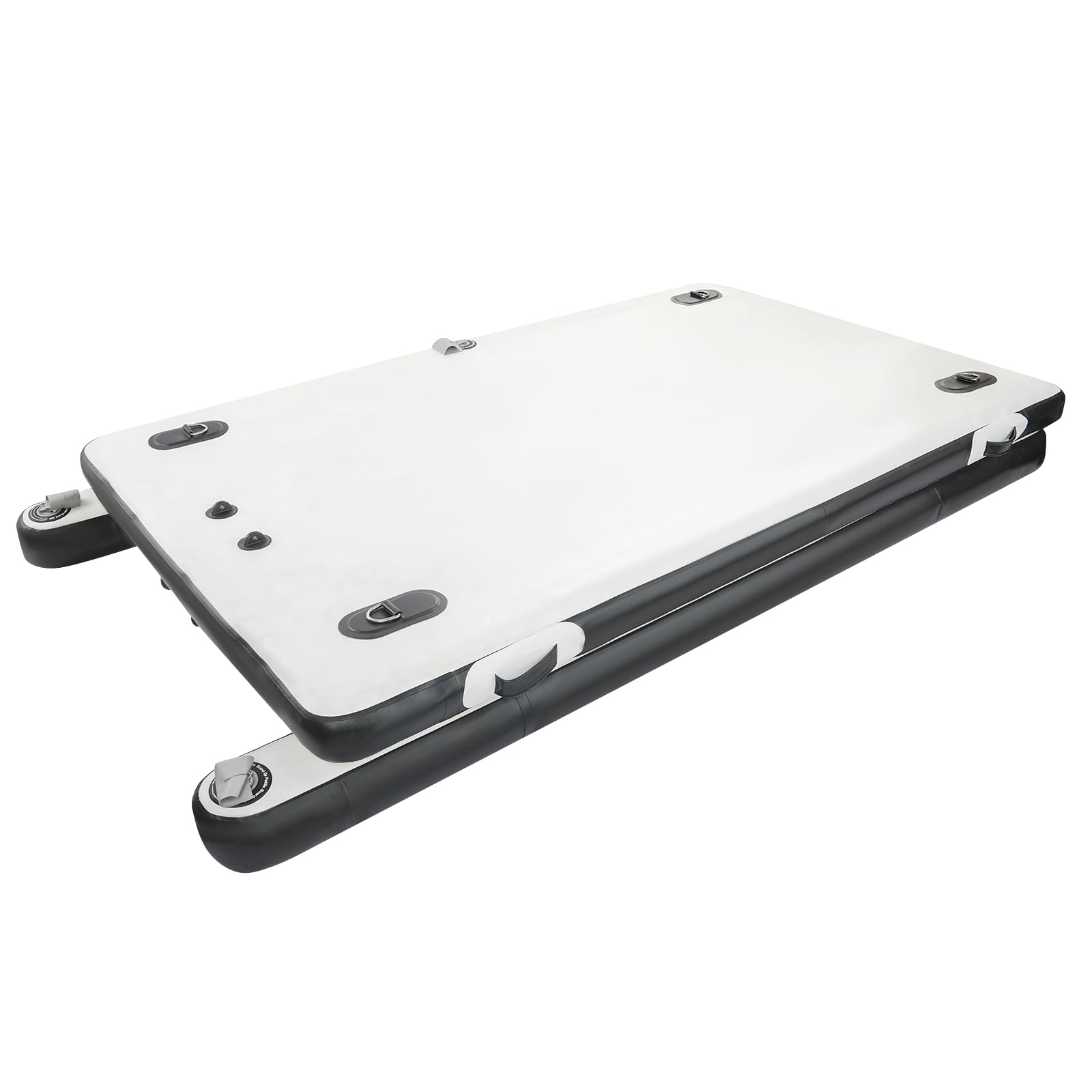 Piattaforma da bagno gonfiabile, 250 x 160 x 15 cm, barca da pesca pneumatica portatile, pontile da pesca, piattaforma galleggiante per motore fuoribordo come piattaforma da bagno e sport acquatici