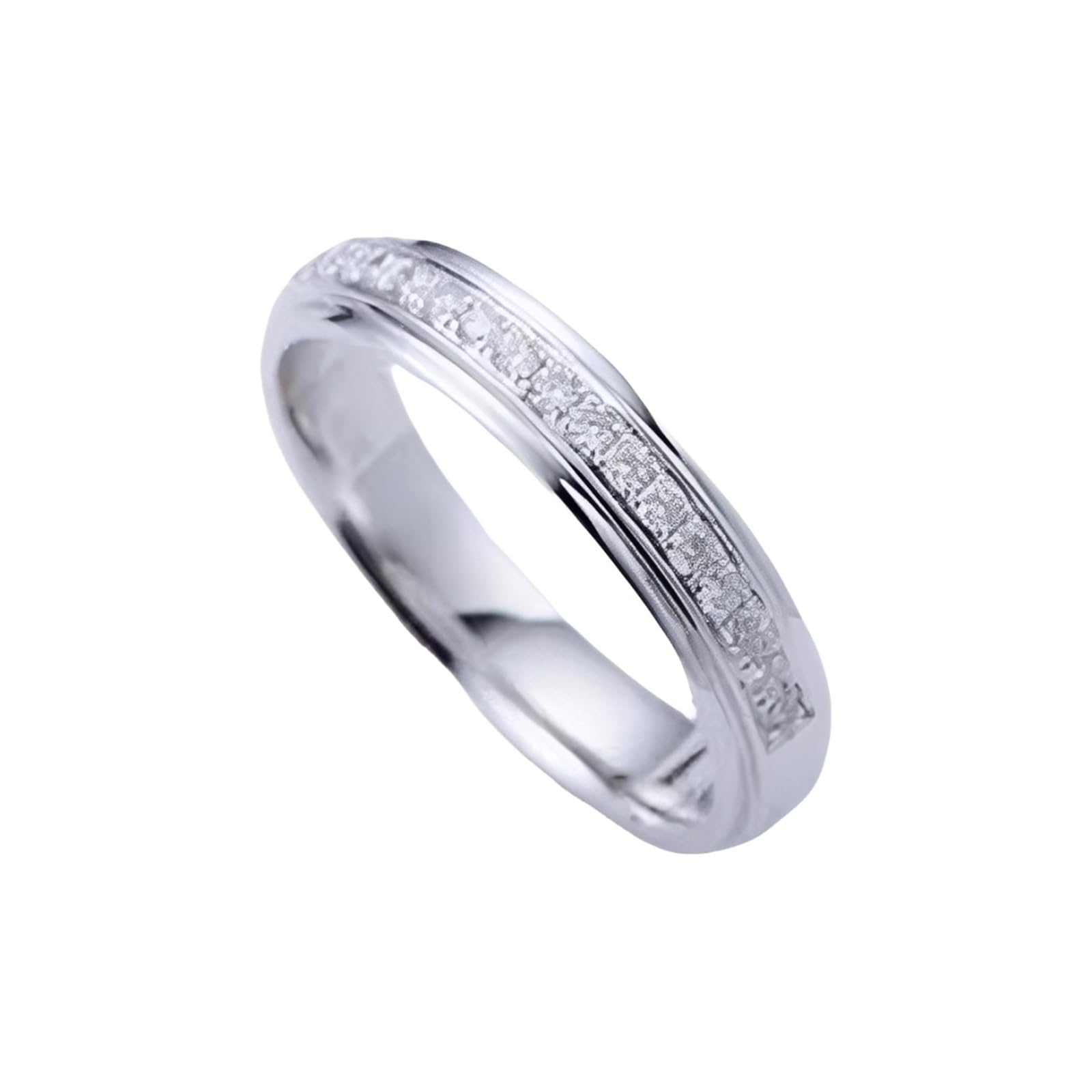 Alianzas de oro blanco 585, anillo de boda de oro auténtico de 14 quilates con diamante auténtico, anillo de compromiso apto para 4 mm, para mujer, talla 54 (17,2)