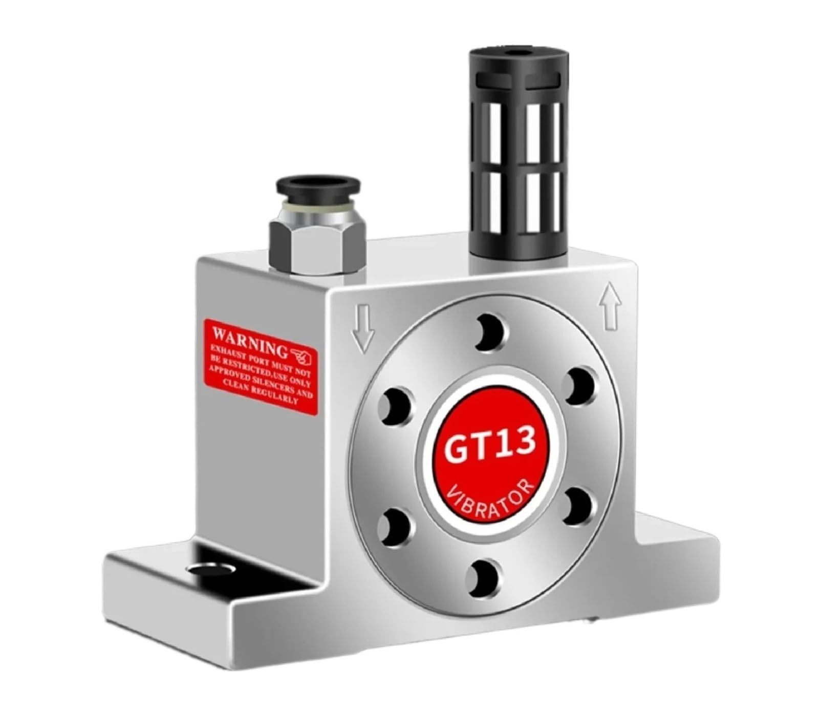 GT13 GT16 Pneumatic Turbine Vibrator Industrial Stainless Steel Vibrator Air Operated Turbo Vibrator for Material Flow Aid(GT16)