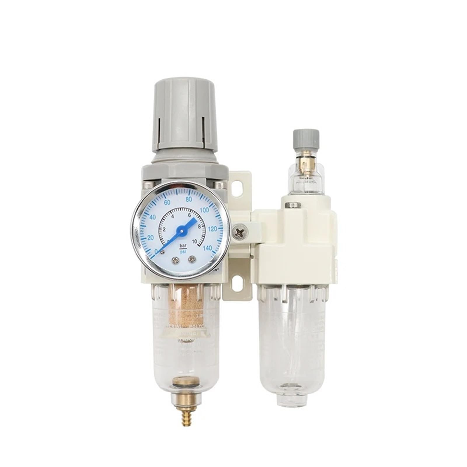 Compressor Air Filter Pressure Regulator Trap Pneumatic Oil Water Separator Pump Manual Drainage AC2010-02 1Pcs(AC2010-02)