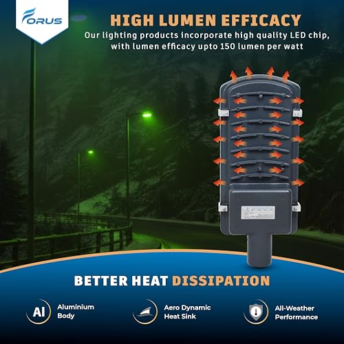 Image of Forus 50W Green Street Light Outdoor LED IP66 Waterproof Decorative Focus Lamp for Road Garden Events Security Terrace Landscape Pathway Building Festival Stage Party Celebration Lighting - 1 Pc