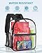 Paxiland Clear Backpack Stadium Approved 12×12×6 with Reinforced and Wider Shoulder Straps, Small Clear Bag for Schools, Concerts, Work, Festivals and Sporting Events - Black