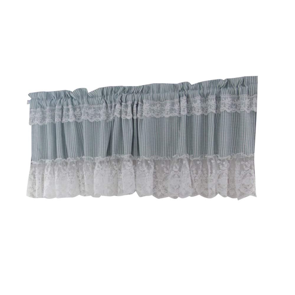 Media cortina corta rUrEu verde de 135x55 cm para ventanas pequeñas y puertas de gabinete