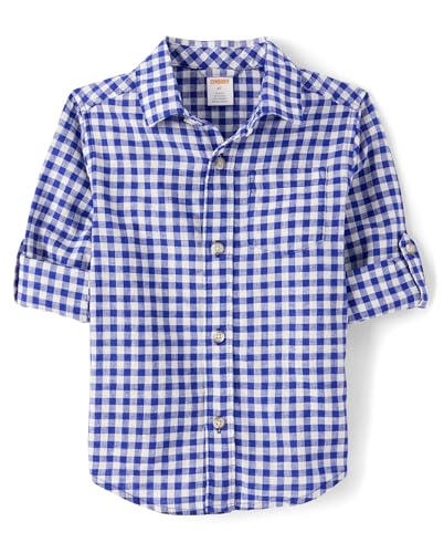 Gymboree Boys' and Toddler Long Sleeve Linen Button Up Shirt