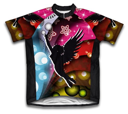 ScudoPro Starling Angel Short Sleeve Cycling Jersey for Youth - Size XS Black