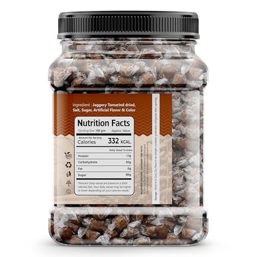 Image of Earthy Eats Imli Candy 1000 G| Sweet and Tangy Tamarind Treat | Authentic Indian Snack | Flavorful Bite-Sized Candy for Kids and Adults | Ideal for Home, Office or Travel