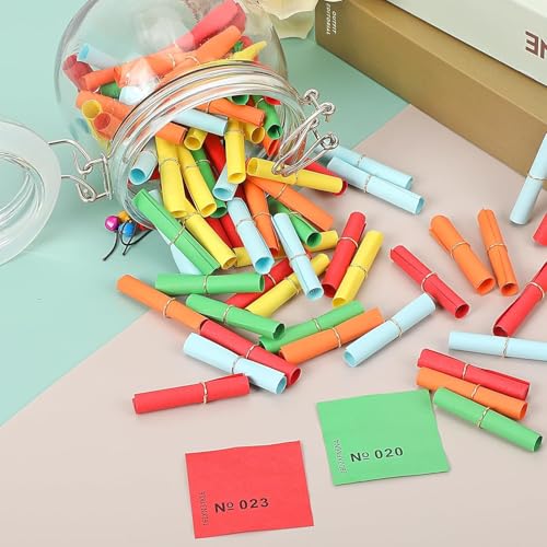 100 Stück Tombola Set Gewinnlose 1-100 Lose Treffer Tombola Tombola Lose Gewinn Röllchenlose Bunt Gemischt Gewinnlose Nummeriert für Vereinsfest Party und Freizeit Alljährliche Tombola