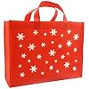 CYMA Reusable Gift Bags, Large, Snowflake, 4 Pack (Red/Blue)