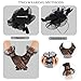 CURASA 4PCS Fascinators Hat For Women Flower Tea Party Hat With Lace Gloves Pearl Necklace Earrings Black Feather Hats 1920s Cocktail Wedding Church Headwear Elegant Headpiece Jewelry Set