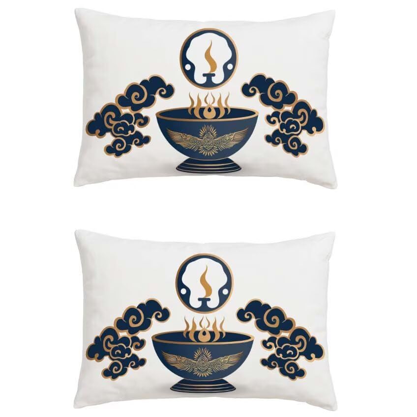 Housse de coussin en lin haut de gamme 60x80 rectangulaire impression double face l-m647