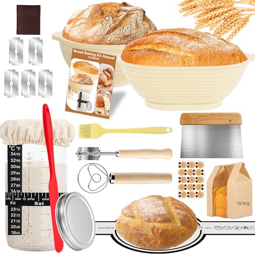 24 PCS Sourdough Kit with Silicone Bannetons