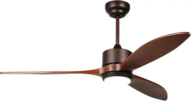 Reiga 132cm Wood Ceiling Fan with Lights & Remote - Smart DC Motor Fan