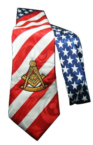D0027 Masonic Embroidered Tie Necktie