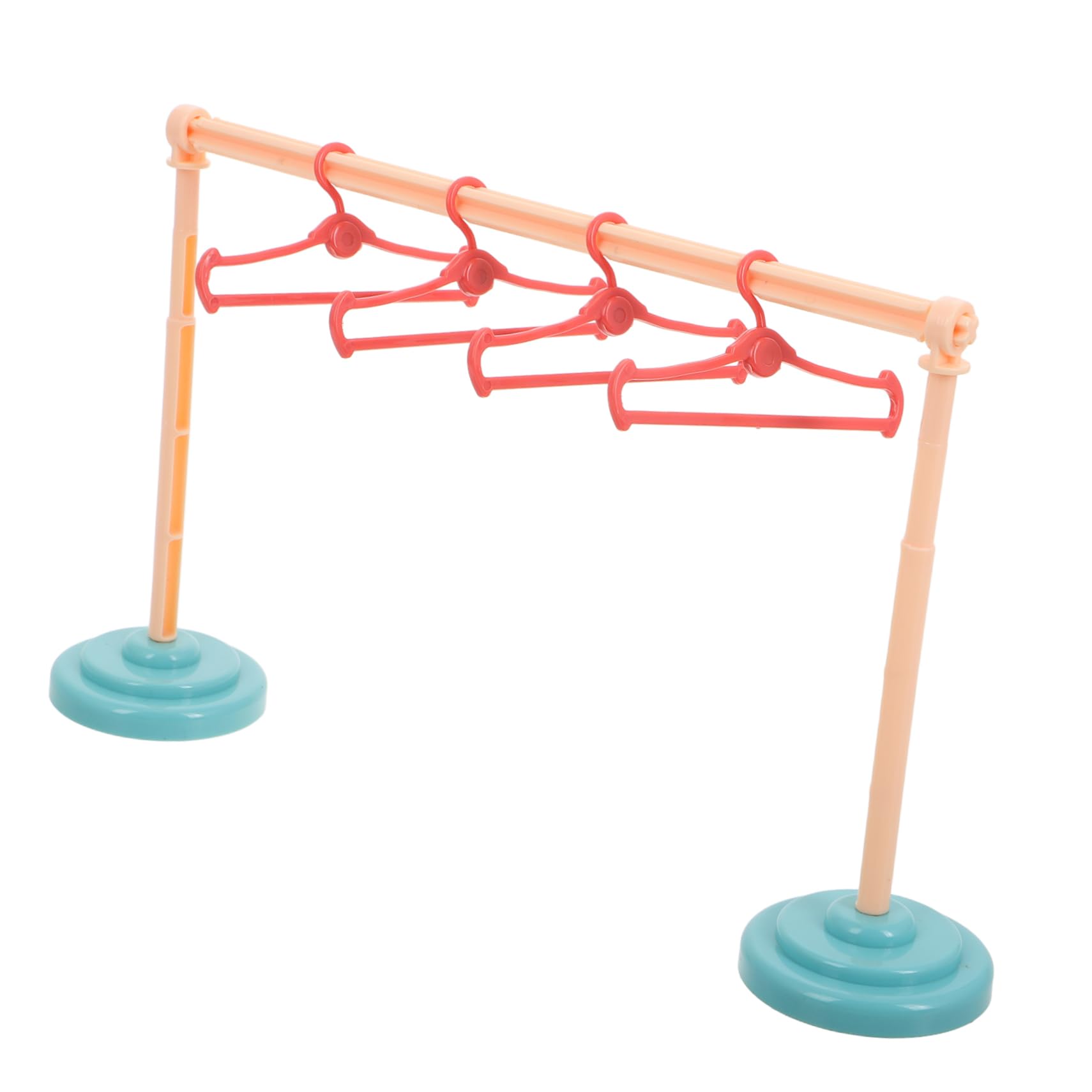 BCOATH Toy Accessories for Toddlers 4pcs Dollhouse Clothing Rack Dressing Storage Boys and Girls's Playroom Organizing Shelf