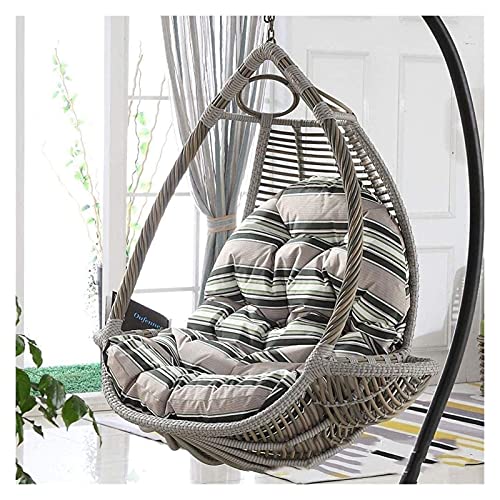 Coussin de chaise à bascule pour meuble de jardin et hamac œuf avec dossier épais multicolore