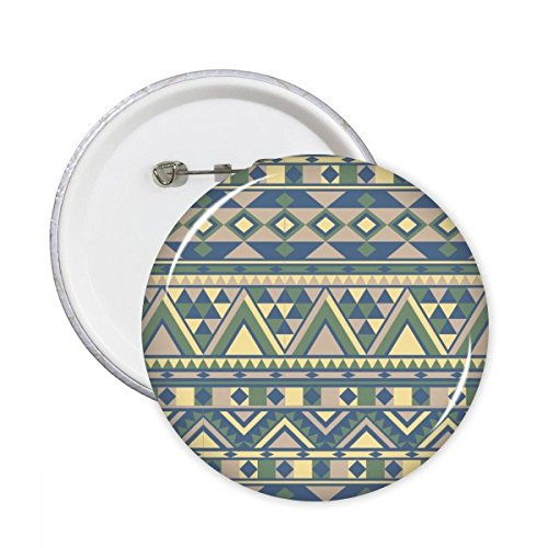 Badge rond triangle bleu jaune motif nordique XXL x5 pour customiser vos vêtements
