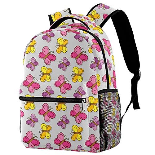 Sac à dos voyage papillon avec compartiment gourde pour enfant mixte