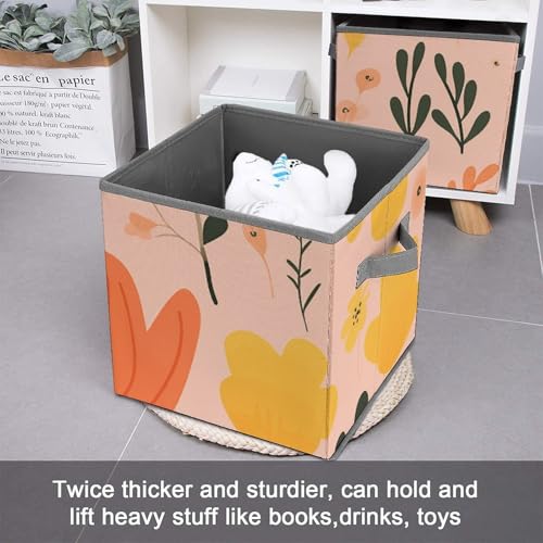 Bacs de rangement pliables avec poignées solides pour linge et armoire - 4