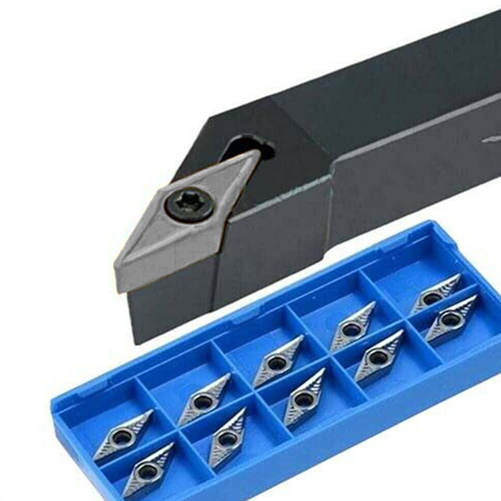 ZYWUOY Soporte externo para herramientas, 10 piezas Vcgt110304-Ak H01 inserto de aluminio + Svjcr1616H11 16 mm soporte para herramientas de torno