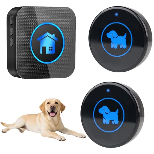 Cangecit Dog Door Bell, Wireless Dog Doorbells for Potty Training – Dog Bells to Go Outside, 1000Feet Range, Waterproof Button, 55 Melodies & 5 Notification Modes