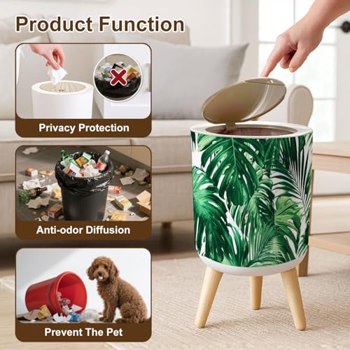 Caneca de Basura Plástica Redonda 7L con Tapa miniatura 6