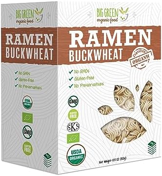 Big Green Organic Food- Organic Buckwheat Ramen, 10.5oz, 100% buckwheat, Gluten-Free, Non-GMO, Vegan (1)
