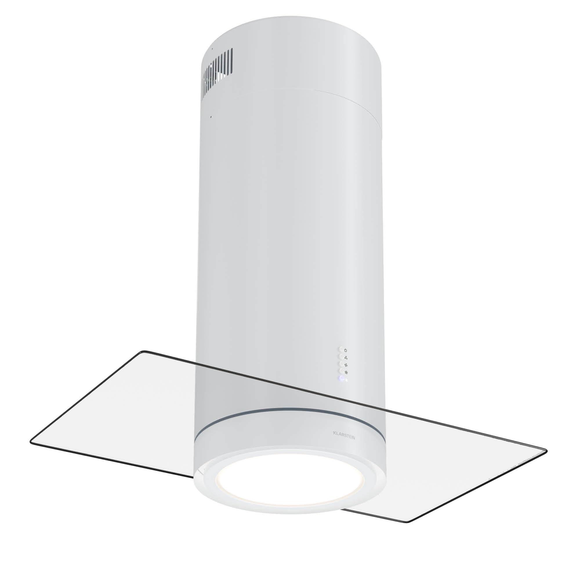 Klarstein Hanging Island Cooker Hood, Extractor Fan for Kitchen Islands, 544m³/h Airflow, Timer, Adjustable Kitchen Extractor Fan with Chandelier Design, 3 Mode Cooker Hoods, Activated Carbon Filters [Energy Class A]