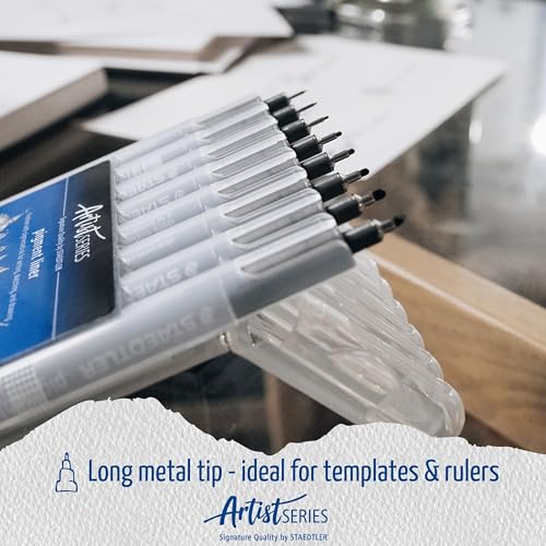 STAEDTLER ‎308 SB6P Pigment Liner Fineliner Pens with Assorted Line Width - Black (Set of 4 + 2 Free) - Image 11