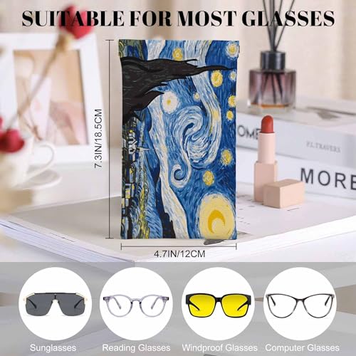 Image of Dragonfly Glasses Case Lightweight Glasses Cases PU Sunglass Organizer Eyeglasses Case Glasses Cases For Men Women