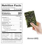 KIMNORI Premium Organic Seaweed Snacks – Crispy Korean BBQ (KBBQ) Laver, Keto, Vegan & Low Calorie Superfood, 24 Pack Family Size (4g/0.14 Ounce)