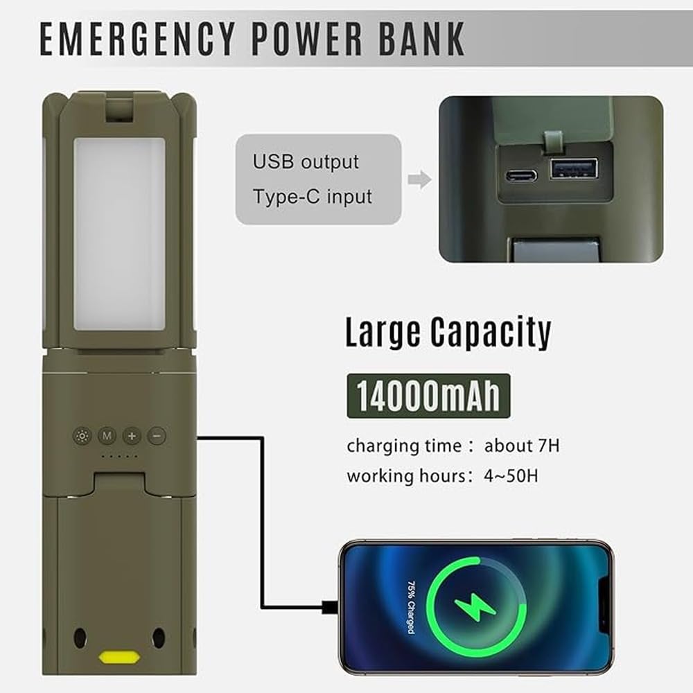 Camping Light X Lampada portatile ricaricabile con power bank da