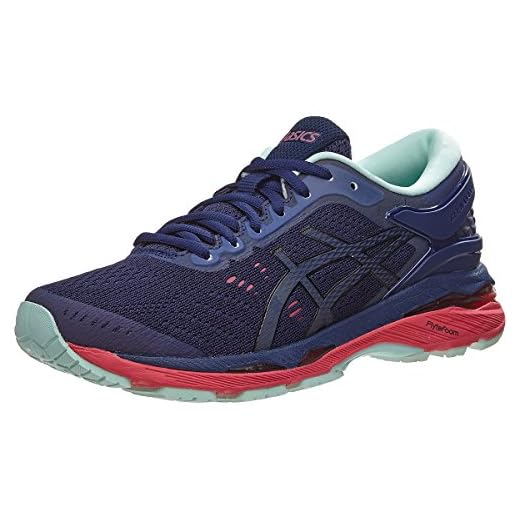 ASICS Women's Womens Gel-Kayano 24 Lite-Show Athletic Shoe, Indigo Blue/Black/Reflective, 6 Medium US