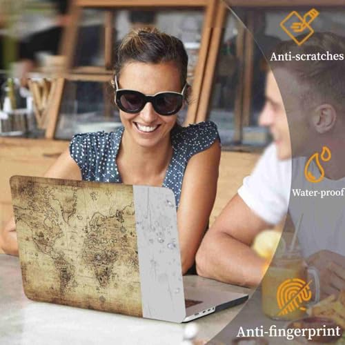 Protector MacBook Pro 13 Retina contra arañazos funda rígida A1502 mapa marrón 2