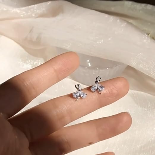 Graziosi orecchini a perno in argento Sterling per donne e ragazze, con