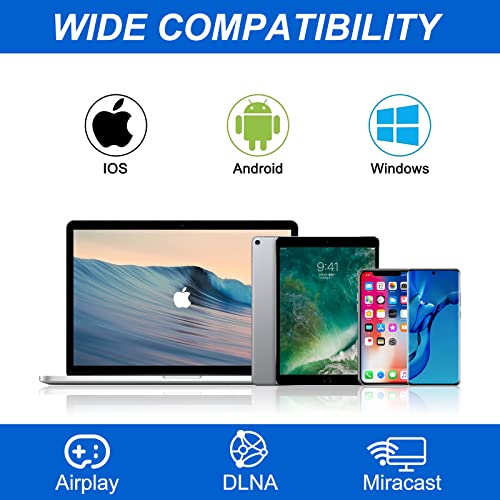 Aobeo 4K Hdmi Wireless Display Adapter - Wifi 1080P Mobile Screen Mirroring Receiver Dongle To Tv/Projector Receiver Support Windows Android Mac Ios, Black #TOP2