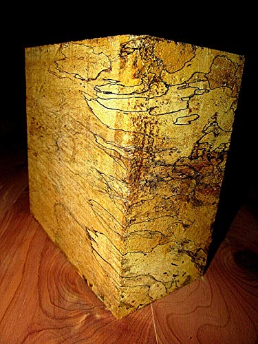 Bloque de madera Spalted Tamarind 6 x 6 x 3 pulgadas miniatura 1