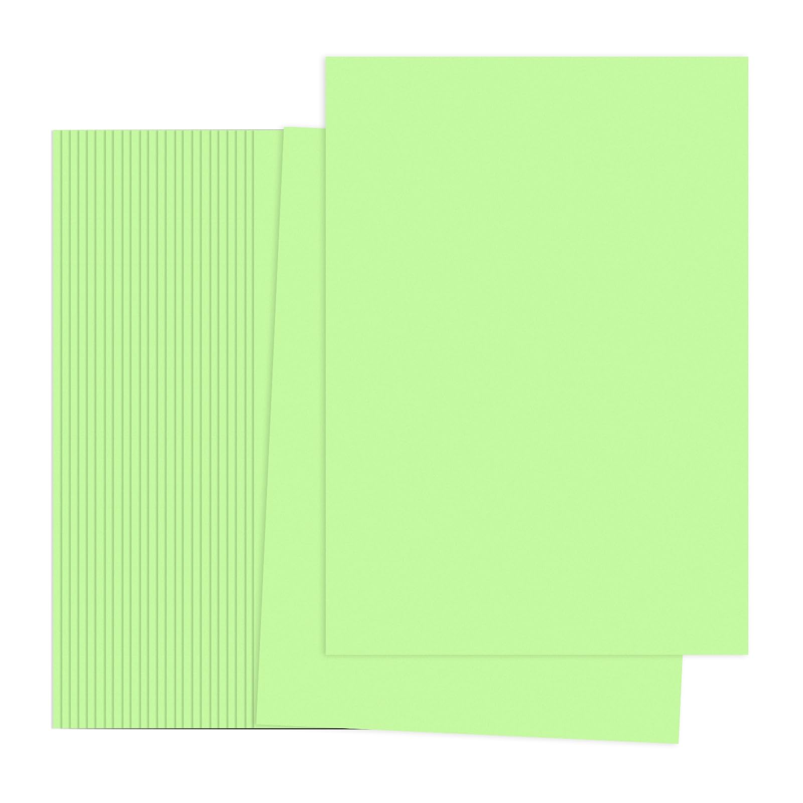 PATIKIL Light Green Print Copy Paper, 50 Sheets 8.3x5.9 A5 19lb/70gsm Double Sided Colorful Print Paper Bulk Sheet DIY Craft Art Projects Supplies for Printer Origami