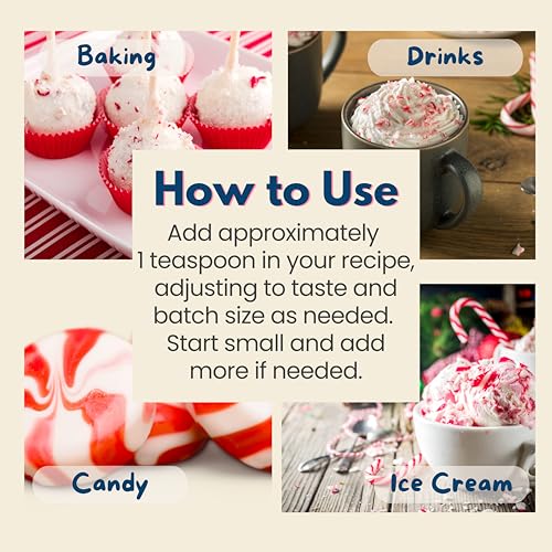 Image of Organic Peppermint Extract for Baking, Ice Cream, Drinks, and Candy - 2 oz - Water-Soluble - By Harvest Moon Delights - Pure Peppermint Flavoring, Mint Extract
