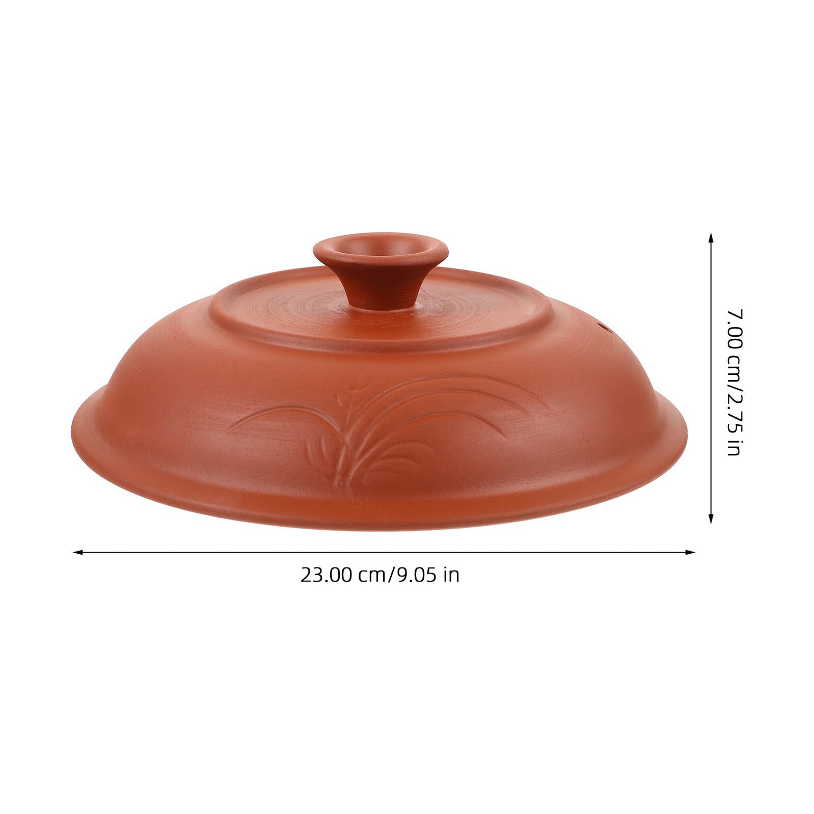 Baluue Coperchio per Pentola in Ceramica da 4,5 a 6 Litri Marrone con Foro di Ventilazione Facile da Pulire per Hotel e Cucina Stile Casuale