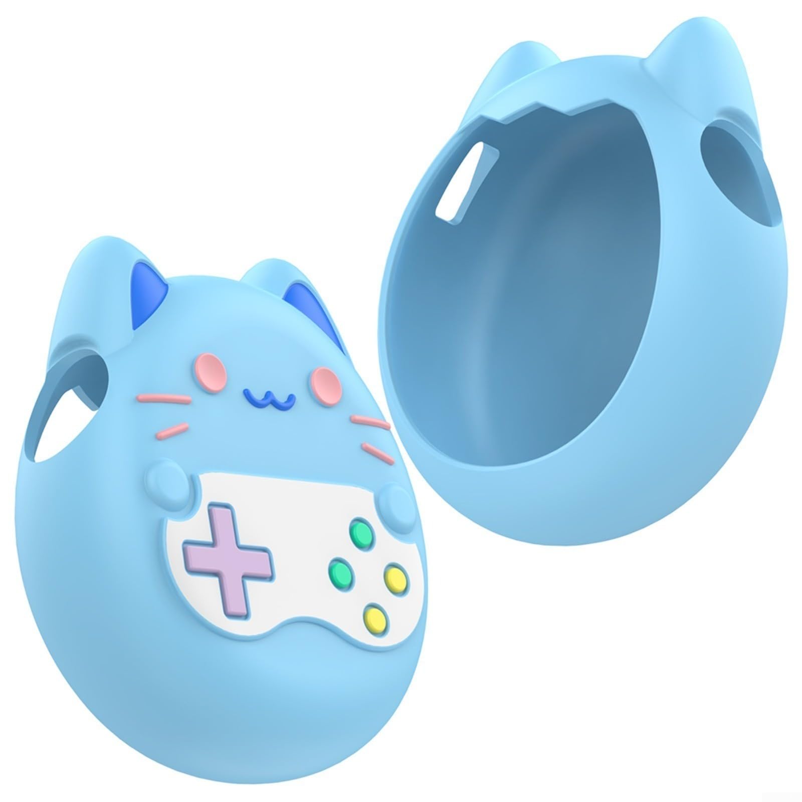 Silicone Case for Tamagotchi Paradise with Lanyard, Cute Cartoon Silicone Protection Case, Anti-Drop, Soft & Shockproof Anti-Drop Protection Cover(Blue)