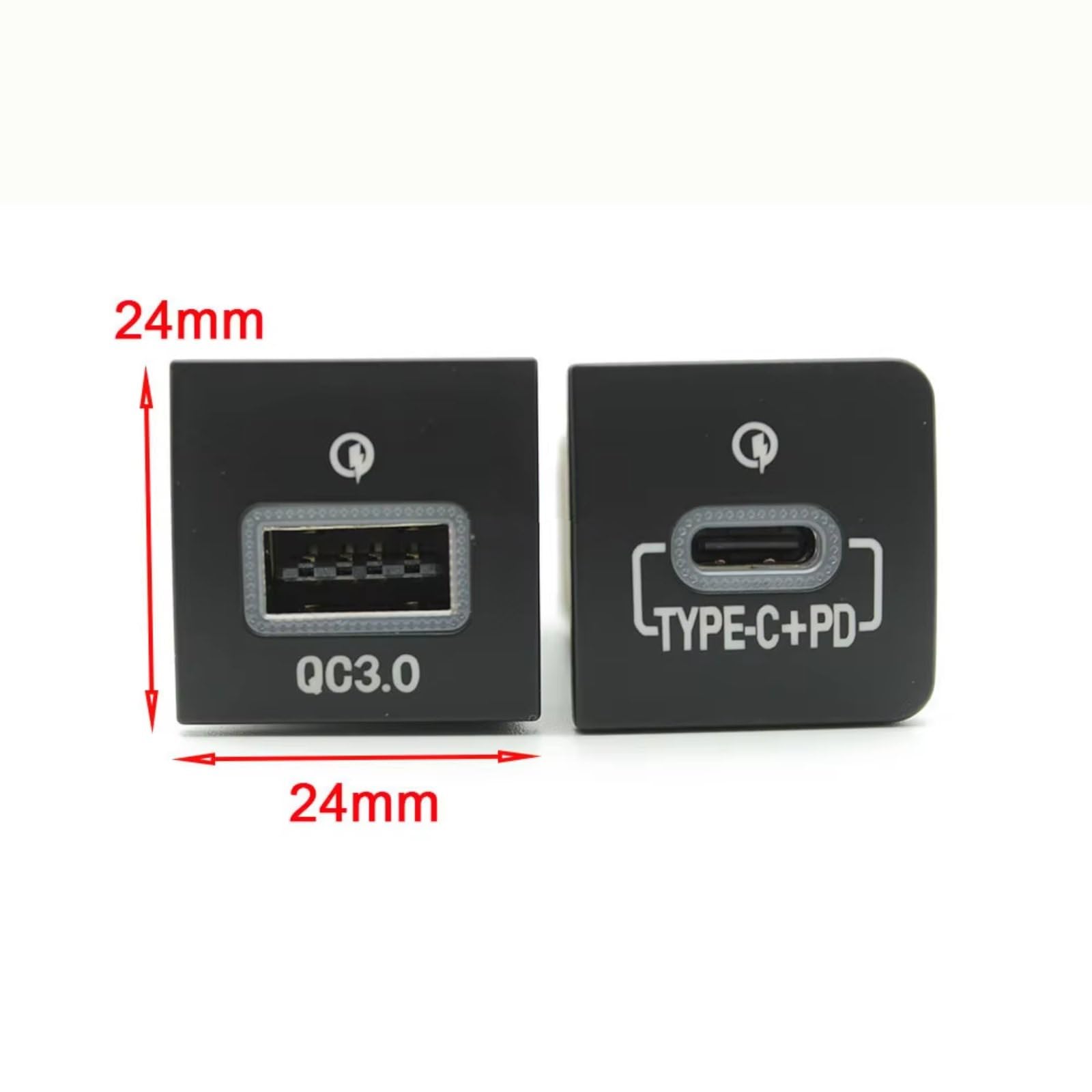Compatible Con VW Para Golf 6 Para Jetta Para Scirocco Para Touran 12V 24V Doble Toma De Carga USB Adaptador De Corriente QC3.0 PD Puerto USB AUX Jack