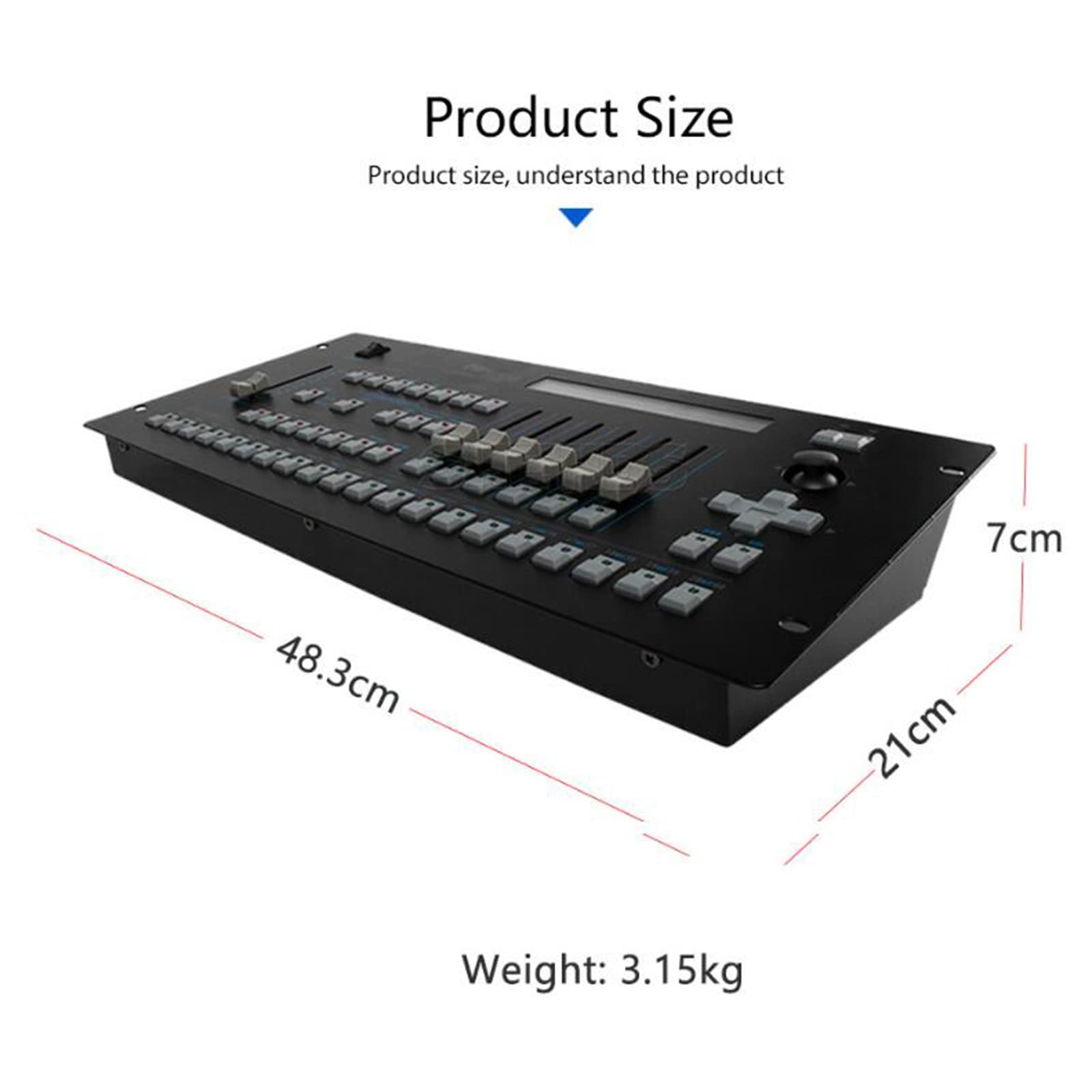 Controller MX Console Pilot 2000 512 Canali, Apparecchiature per Illuminazione a Effetto Palcoscenico 3 Pin, per Fascio di Luce a Testa Mobile Par LED