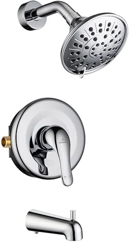 CASAINC Juego de grifo de bañera sistema de ducha con boquilla de bañera de 484 pulgadas cabezal de ducha de baño de 3 pulverizaciones válvula de