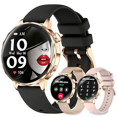 Image of Smart Watches for Women, 1.27'' Smart Watch (Answer /Make Calls) Compatible with iPhone /Android Phones, IP68 Waterproof Fitness Tracker Watch with Sleep Monitor,100+ Sports Modes (Black)