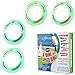 [4 PACK] Best Beach Toys Outdoor Games: Speed Rings for Boys and Girls - Glow in The Dark - Light Flying Disc Floats On Water - For 4, 5, 6, 7, 8, 9, 10 year old Birthday Gifts and Up - Made in USA