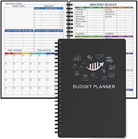 Budget Planner - Monthly Finance Organizer with Expense Tracker Notebook to Manage Your Money Effectively, Undated Finance Pl