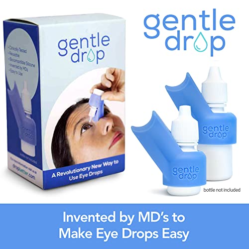 Flents Eye Drop Guide, Easy to Use Accurate Alignment for Waste-Free Eye Care, Reusable Eye Drop Guide Aid for Children and Seniors, Suitable with Most Eye Drop Bottles, Blue