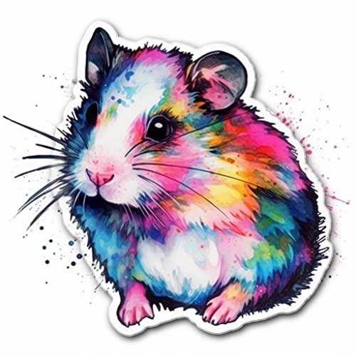 Image of Yoonek Graphics Hamster Vinyl Decal Sticker for Car, Laptop, Tumbler, More. #005505